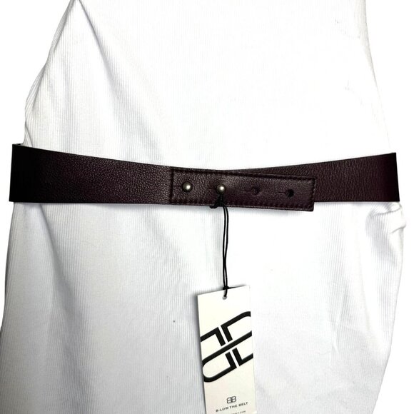 B-Low The Belt Brown studded statement belt corset belt wide size small med NWT - Picture 6 of 10